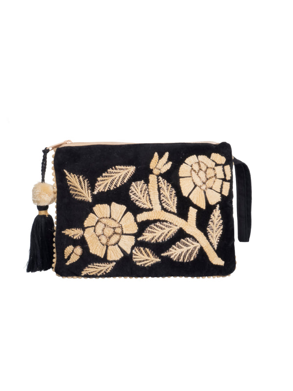 CLUTCH CON BORDADO DE FLORES