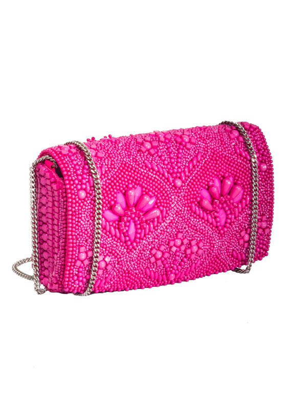 CLUTCH DE CUENTAS CON BANDOLERA