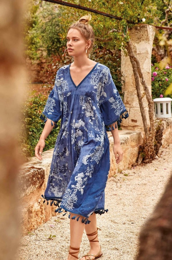 KAFTANO TONI BLU- IC22-165 - #Moda Mare Positano#